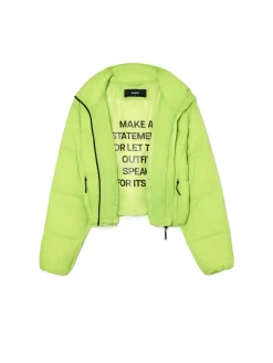 Clearance Cropp Zielona kurtka puffer zielony