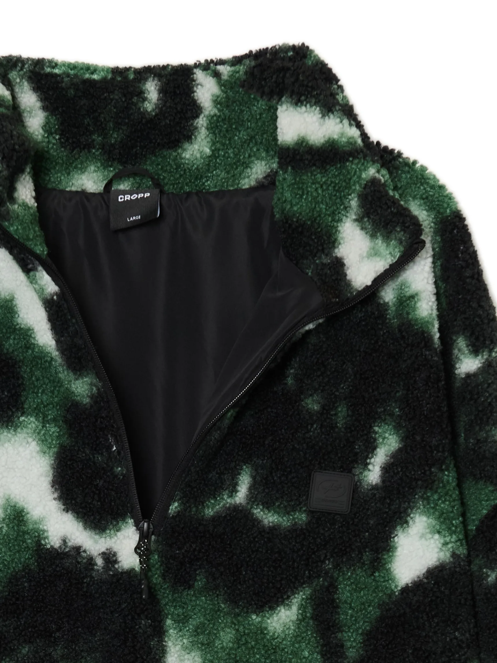 Best Cropp Zielona polarowa bluza ze stójką zielony