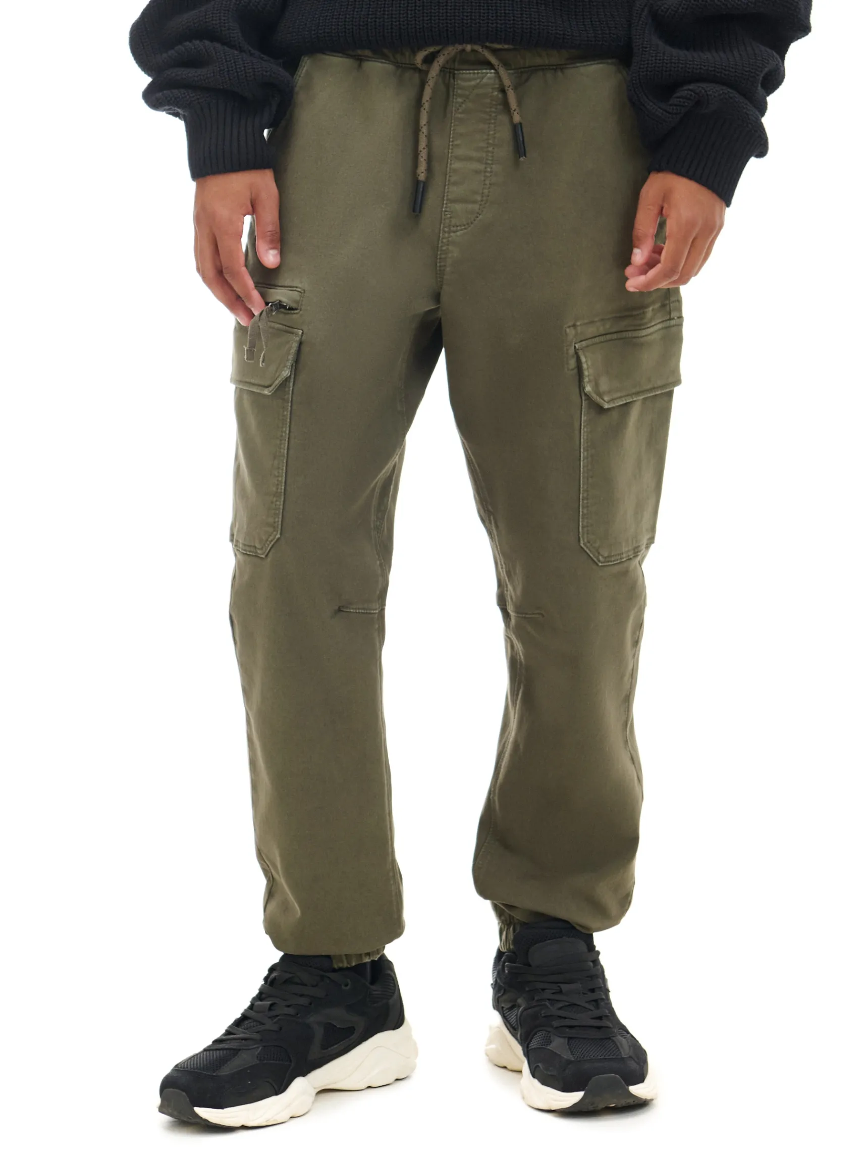 Clearance Cropp Zielone joggery cargo zielony
