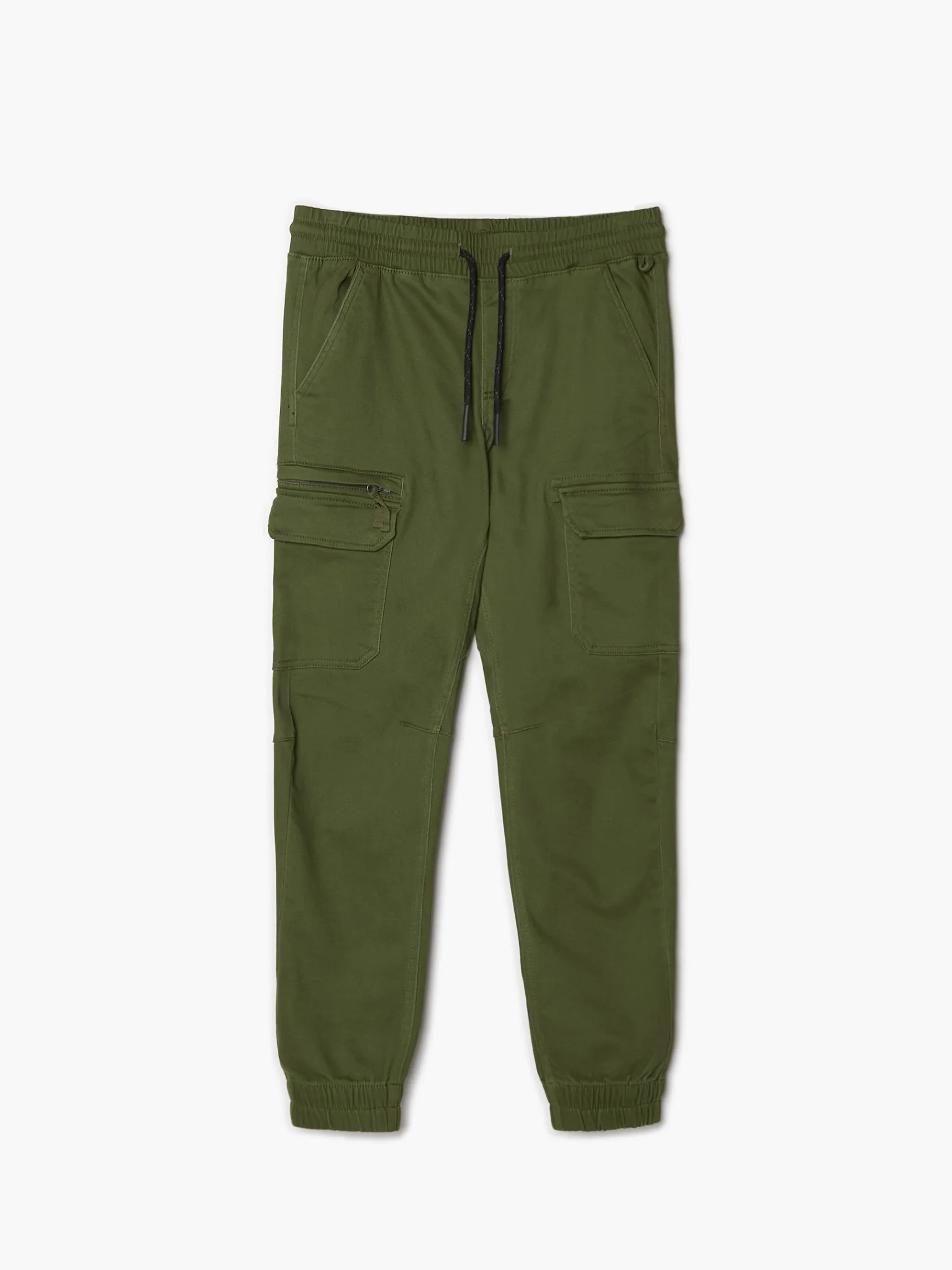 New Cropp Zielone joggery z kieszeniami cargo zielony