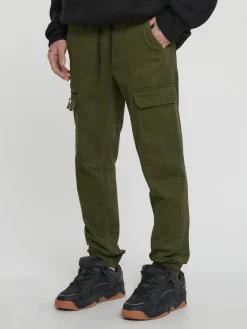 New Cropp Zielone joggery z kieszeniami cargo zielony