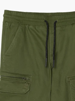 New Cropp Zielone joggery z kieszeniami cargo zielony