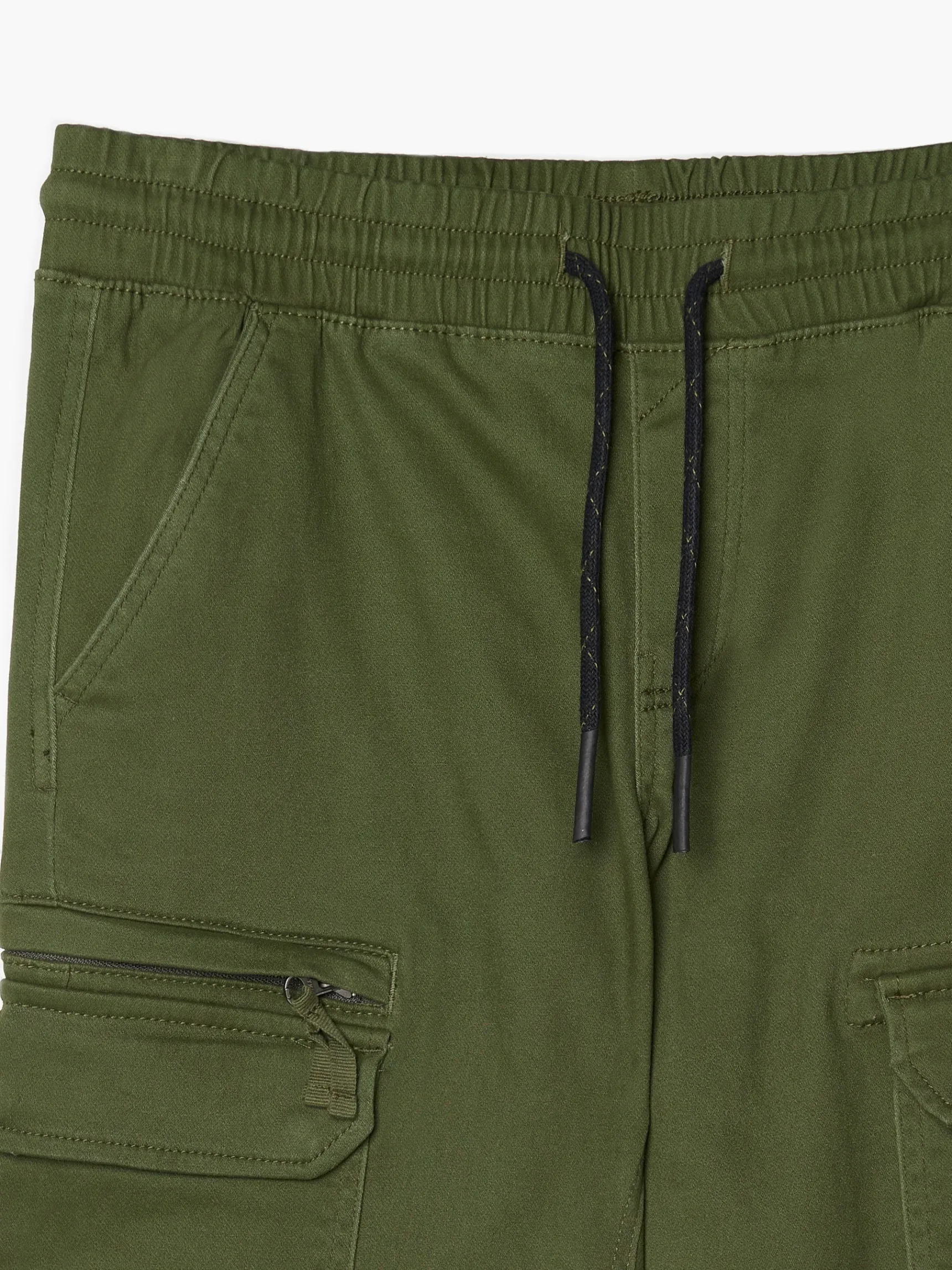New Cropp Zielone joggery z kieszeniami cargo zielony