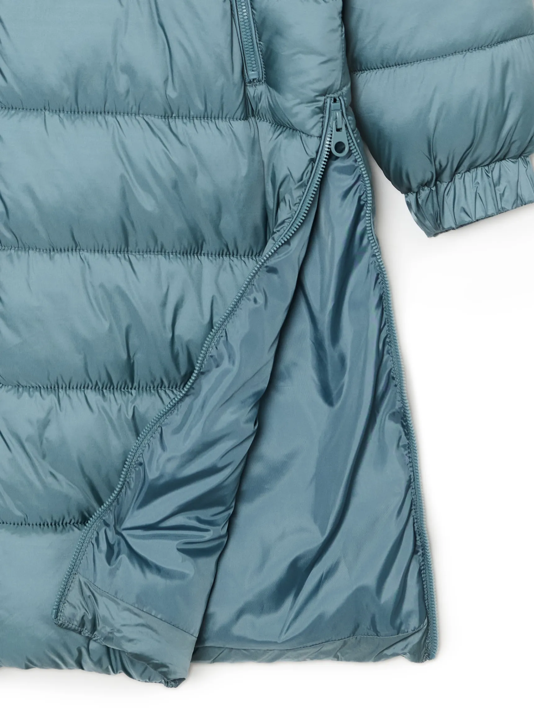 Best Cropp płaszcz puffer z kapturem zielony